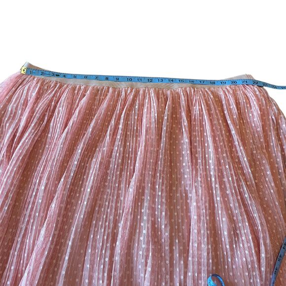 Ava & Viv Speechless Pink Swiss Dot Tulle Overlay Skirt Excellent Pre-Owned - Picture 7 of 8